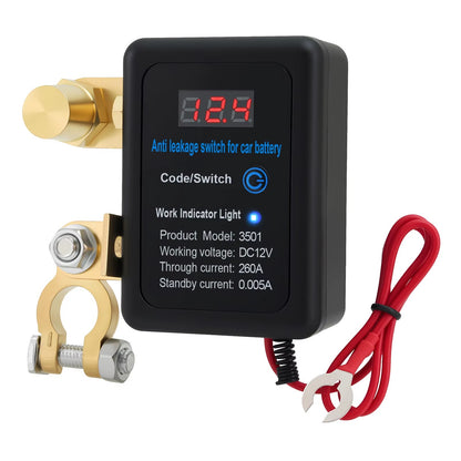 Interruptor Desconectador de Batería 12V 260A con Control Remoto + Protección Automática