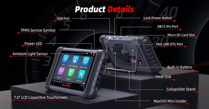 Escáner Automotriz Autel MK808S Bidireccional IMMO - Codificación Llaves