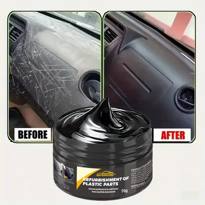 Crema Restauradora de Plásticos Automotriz 70 g  Interior y Exterior Antienvejecimiento Pulido Antidesgaste