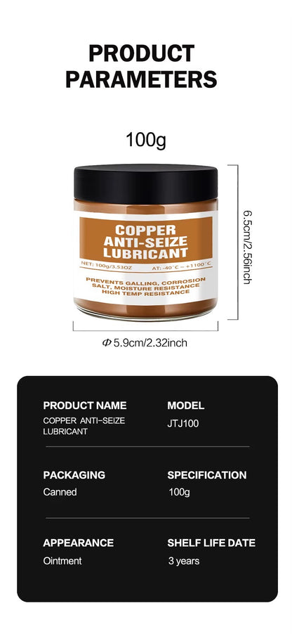 Grasa de Cobre 100g Alta Temperatura Antigripante Automotriz