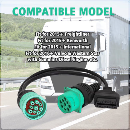 Cable Adaptador OBD2 a Deutsch 9 Pines J1708/J1939 para Camiones