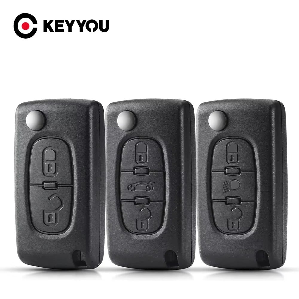 Carcasa Llave KEYYOU 3 Botones – Peugeot / Citroën | HU83 / VA2 CE0523