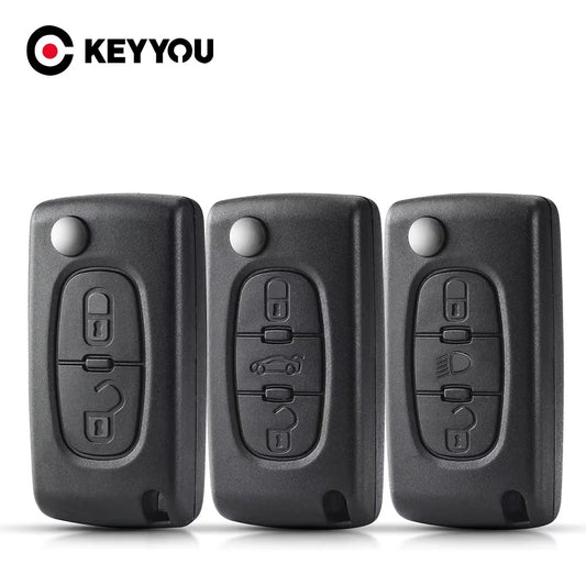 Carcasa Llave KEYYOU 3 Botones – Peugeot / Citroën | HU83 / VA2 CE0523