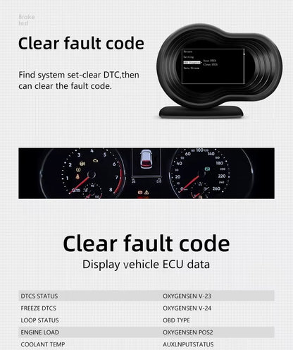 Medidor Digital Inteligente OBD2 HUD P12 – Velocidad, Diagnóstico y Computador de Viaje