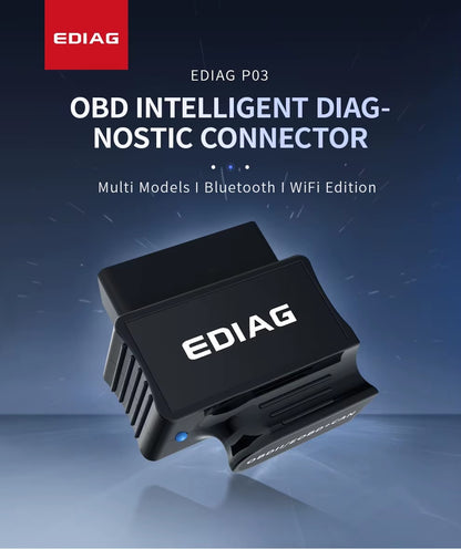 Interfaz de Diagnóstico EDIAG P03 (Bluetooth) – Escáner Automotriz OBD2 ELM327 V1.5