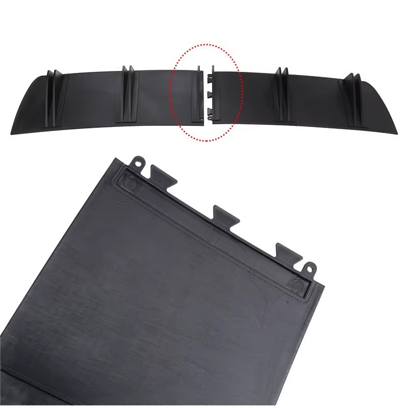 Difusor Trasero Universal Negro Labio de Parachoques ABS Doble Ala Estilo Aleta de Tiburón  Estética deportiva