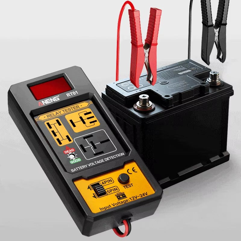 Probador de Relé Automotriz ANENG RT01 Universal 11–25V – LED + Pinzas Cocodrilo