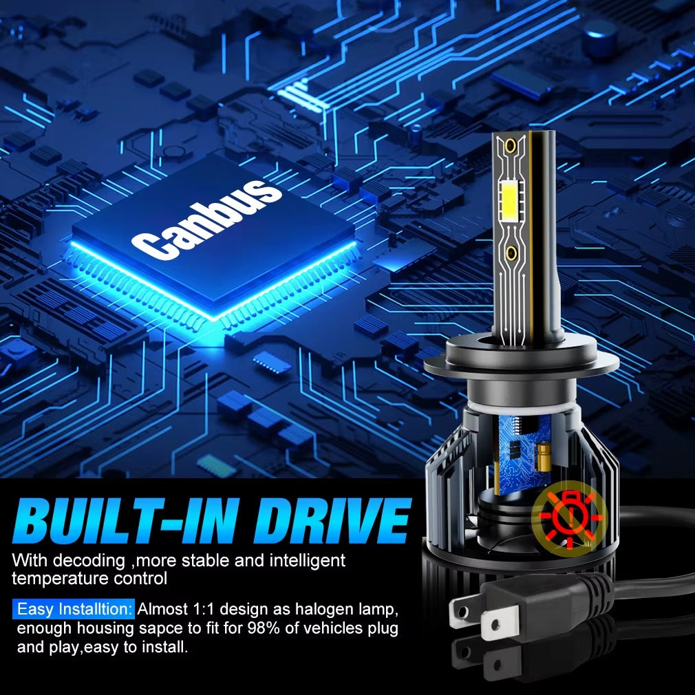 Ampolletas LED H11 XSTORM Turbo 6500K 30.000LM Canbus Alta Potencia