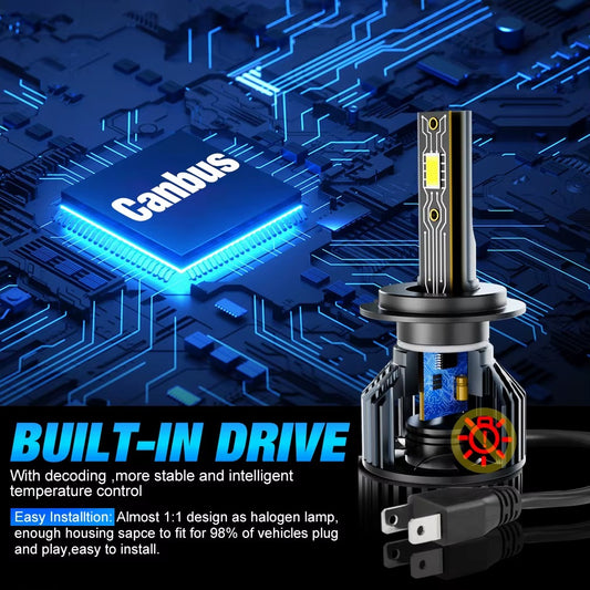 Ampolletas LED H11 XSTORM Turbo 6500K 30.000LM Canbus Alta Potencia