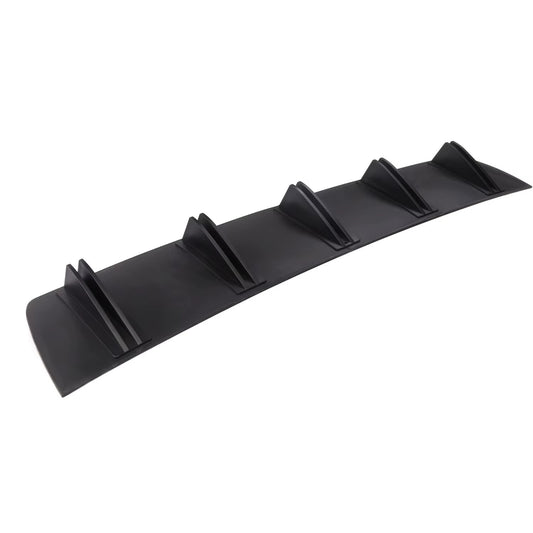 Difusor Trasero Universal Negro Labio de Parachoques ABS Doble Ala Estilo Aleta de Tiburón  Estética deportiva