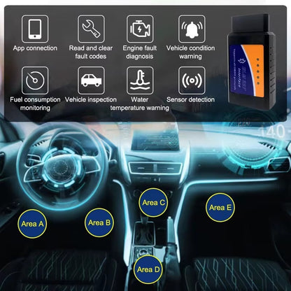Escáner OBD2 ELM327 V2.1 Bluetooth Diagnóstico Automotriz Android iOS Windows