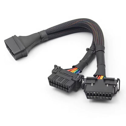 Cable OBD2 1 a 2 Divisor 16 Pines – Extensión Diagnóstico ELM327 VAG HUD