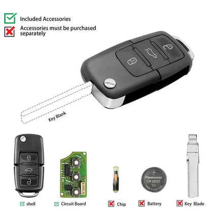 Llave remota Xhorse XKB501EN tipo VW B5 3 botones