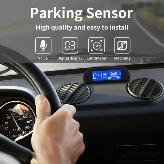 Kit Sensor de Estacionamiento Negro con Monitor LED 4 Sensores 22 mm 12V