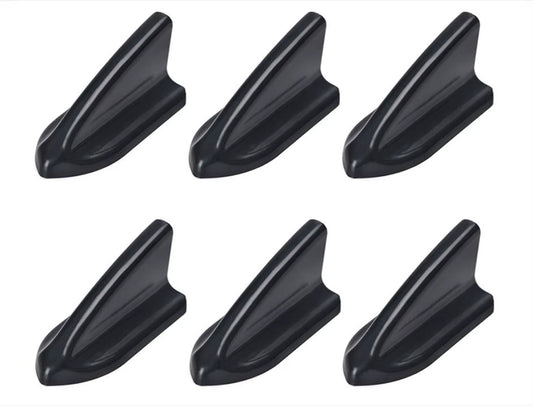 Aletas de Tiburón Estilo EVO para Techo – Kit 6 Piezas Negro