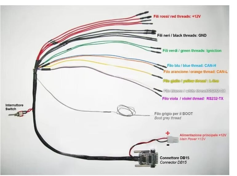 Adaptador OBD2 MPPS V21 Tricore Breakout ECU + Switch 12V