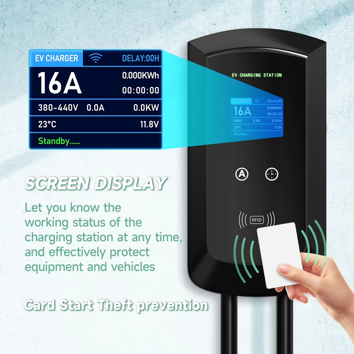 Wallbox AFYEEV 22 kW Trifásico Estación de Carga EV Tipo 2 con App Tuya