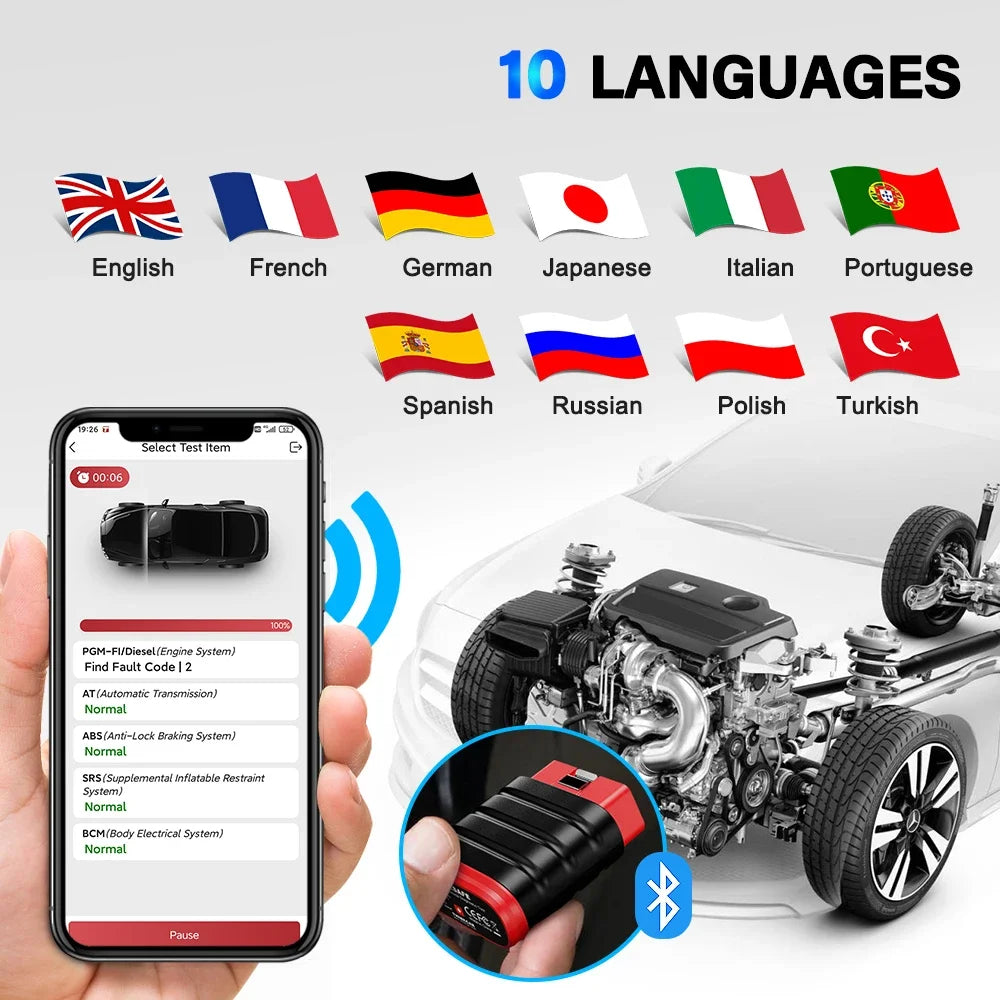 Scanner Automotriz OBD2 Thinkcar Thinksafe Multimarca