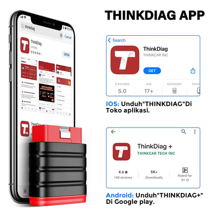 Scanner Automotriz OBD2 Thinkcar Thinksafe Multimarca