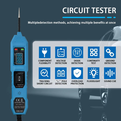 Probador de Circuitos Automotriz Inteligente con Pantalla LED para Diagnóstico Eléctrico