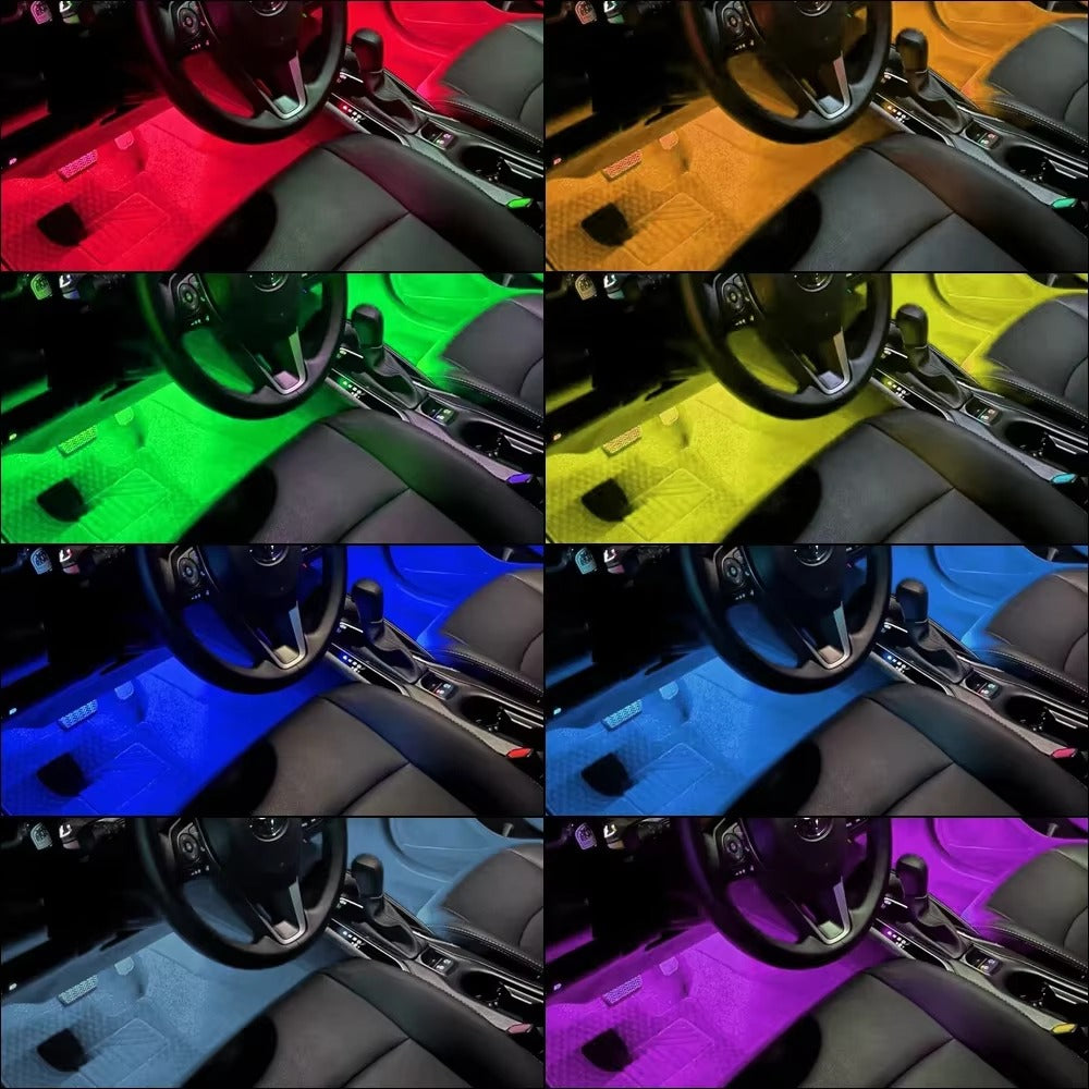 Kit de Neón LED RGB para Interior de Vehículos 48 LED – USB, Control App