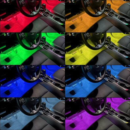 Kit de Neón LED Interior RGB USB – 36 LED Iluminación Ambiental para Vehículos Control App + Música