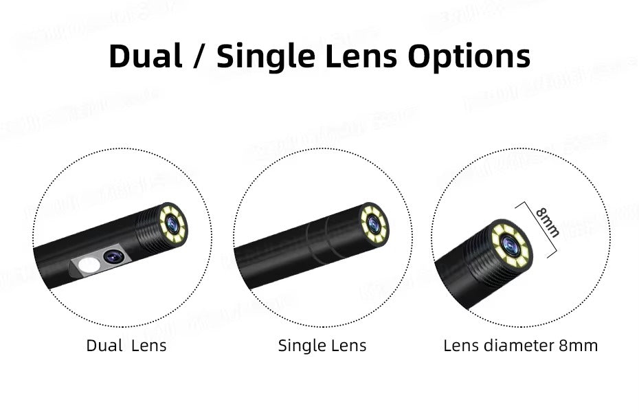 Cámara Endoscópica Industrial Dual Lens 5 m Pantalla 4.3” HD | Resolución 1080P | Impermeable IP67