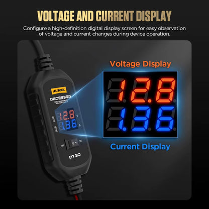 AUTOOL BT30 – Cable de Alimentación de Emergencia OBD | Ahorro de Memoria ECU