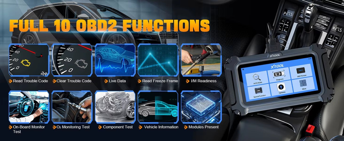 XTOOL D5 Escáner Automotriz Profesional  5 Sistemas + 10 Reseteos CAN / CAN-FD AutoAuth FCA Actualizaciones Gratis de por Vida