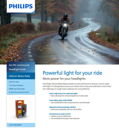 Ampolleta LED Moto Philips HS1 6500K Ultinon Essential PX43t