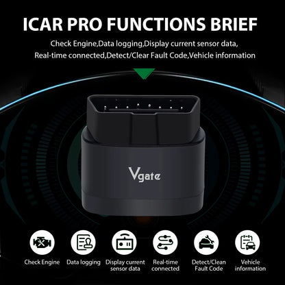 Escáner Vgate iCar Pro 2S Bluetooth 5.2 OBD2 para iOS, Android y PC
