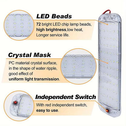 Tira de Luces LED para Interior de Vehículos 72 LEDs – 12V a 80V