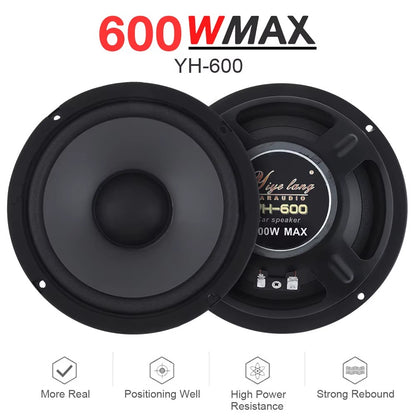 Altavoz Coaxial de Frecuencia Completa para Coche 6 Pulgadas – 600W