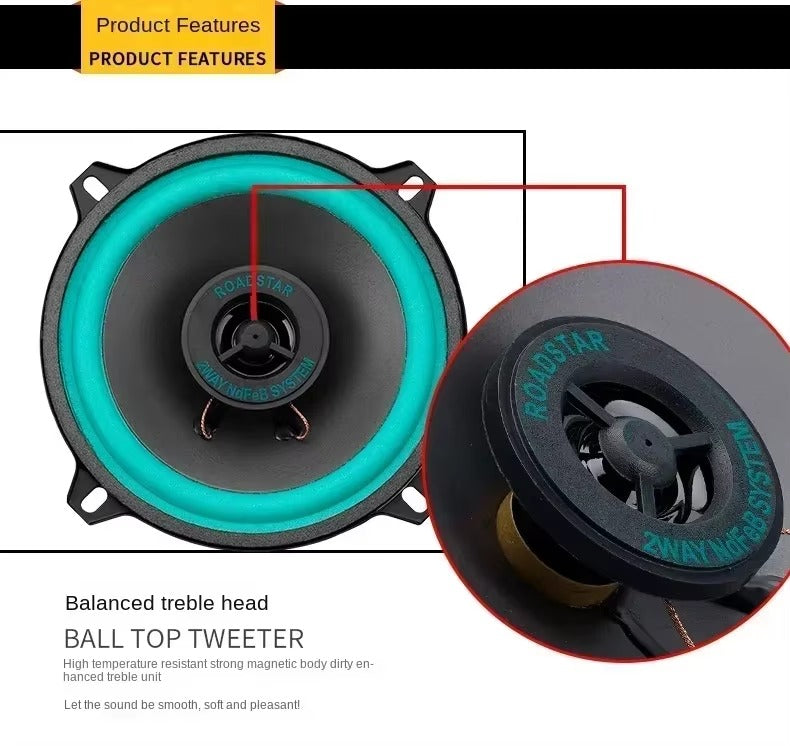 Altavoz Coaxial Universal de 5 Pulgadas 100W HiFi – Audio para Coche