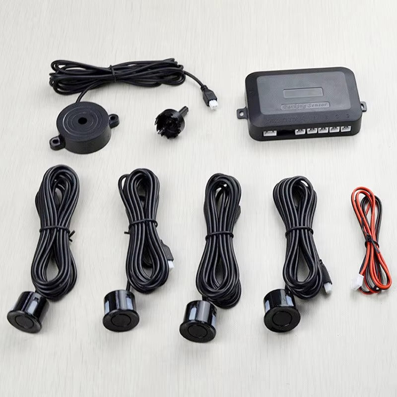 Kit Sensor de Estacionamiento Negro con Buzzer 4 Sensores 22 mm 12V