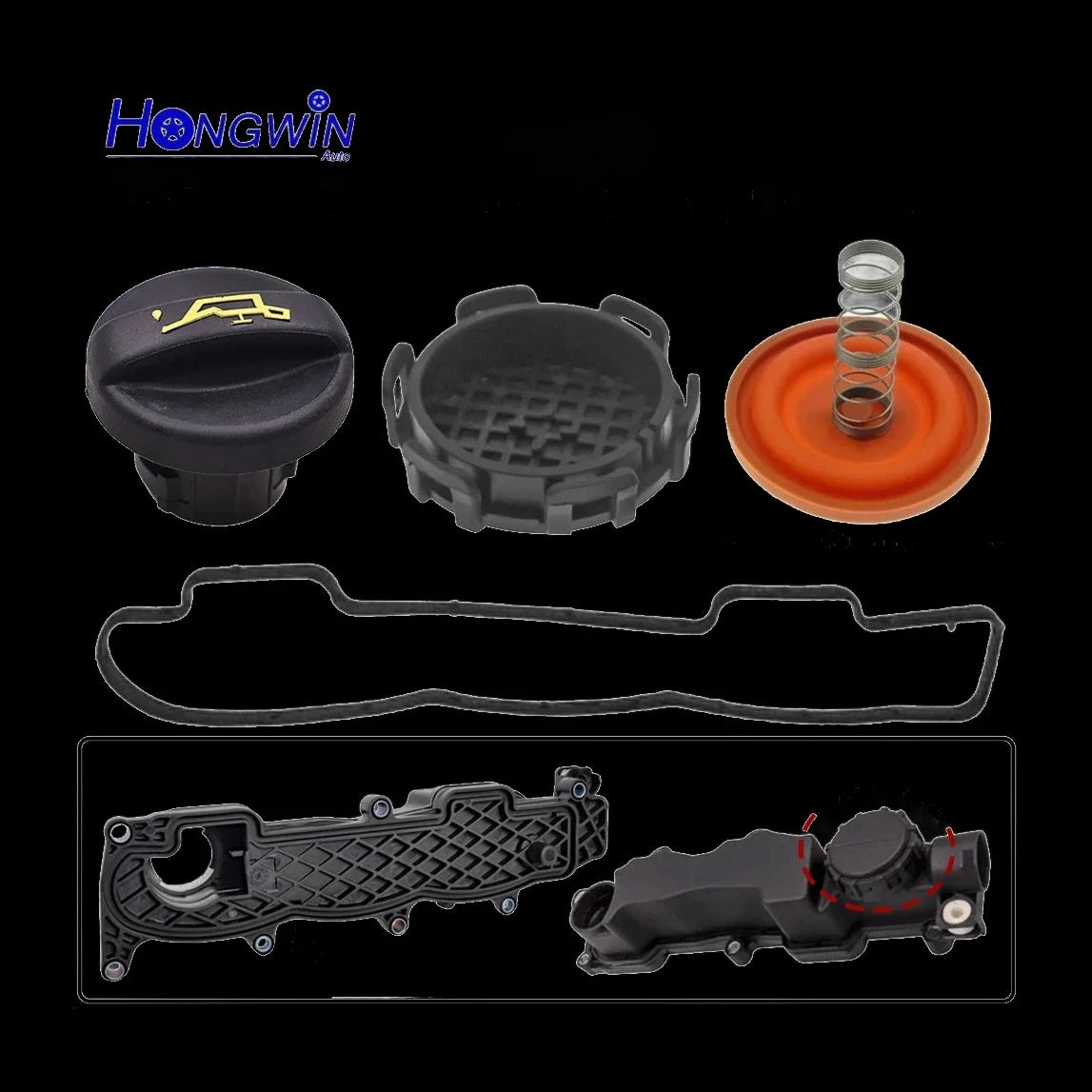 Kit tapa válvula PCV Ford Citroën Peugeot Volvo Fiat Mazda - componentes