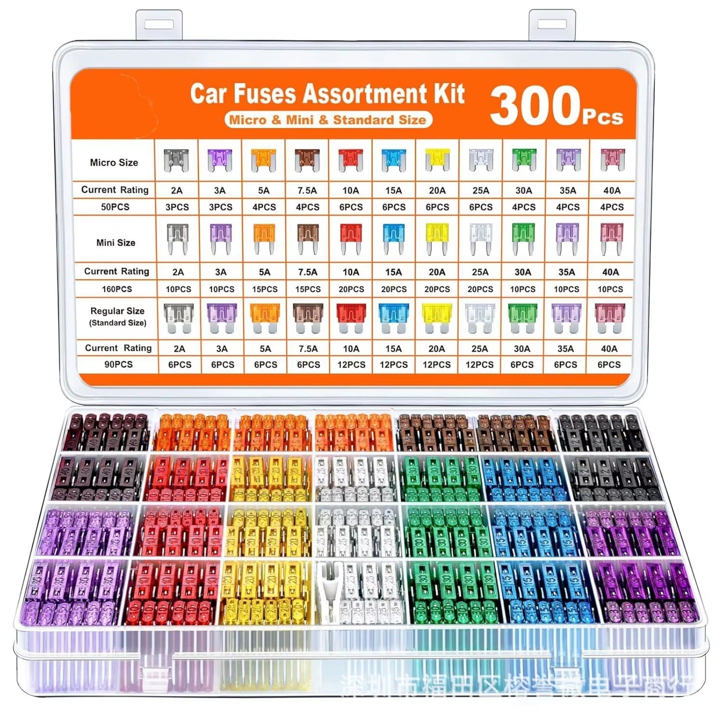 Kit Fusibles Automotriz 300 Piezas Micro Mini Estándar