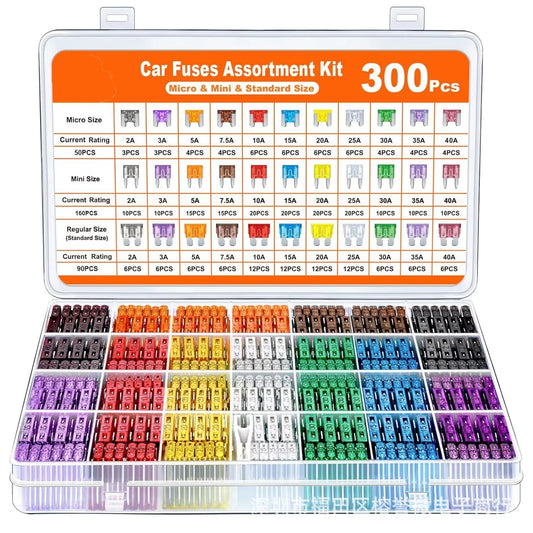 Kit Fusibles Automotriz 300 Piezas Micro Mini Estándar