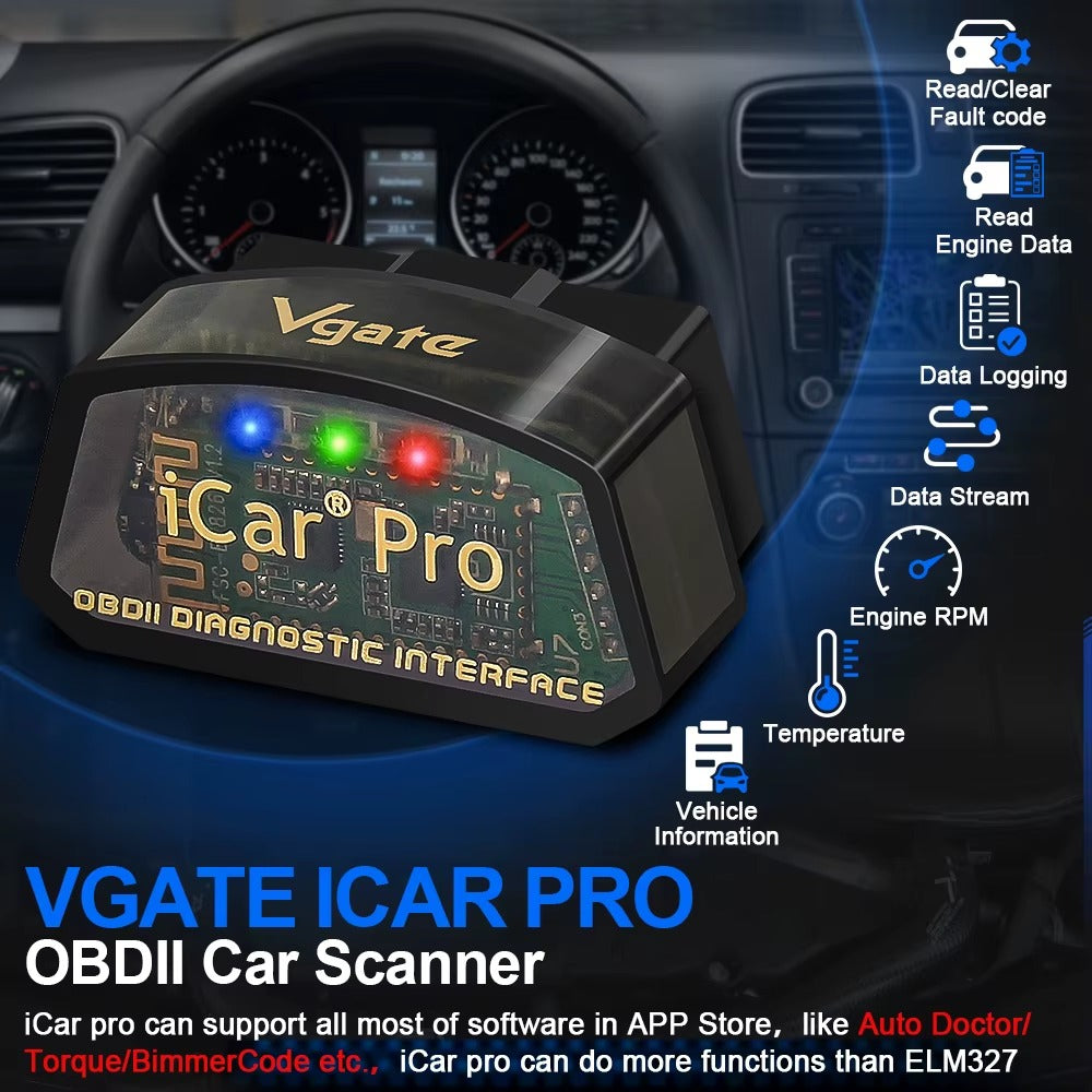 Escáner Vgate iCar Pro BT4.0 ELM327 OBD2 iOS Android