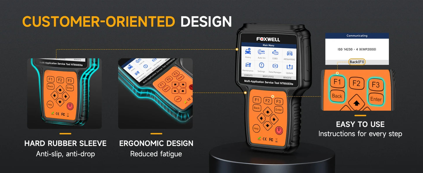 Escáner Automotriz Profesional con 26 Servicios de Mantenimiento-Foxwell NT650 Elite OBD2