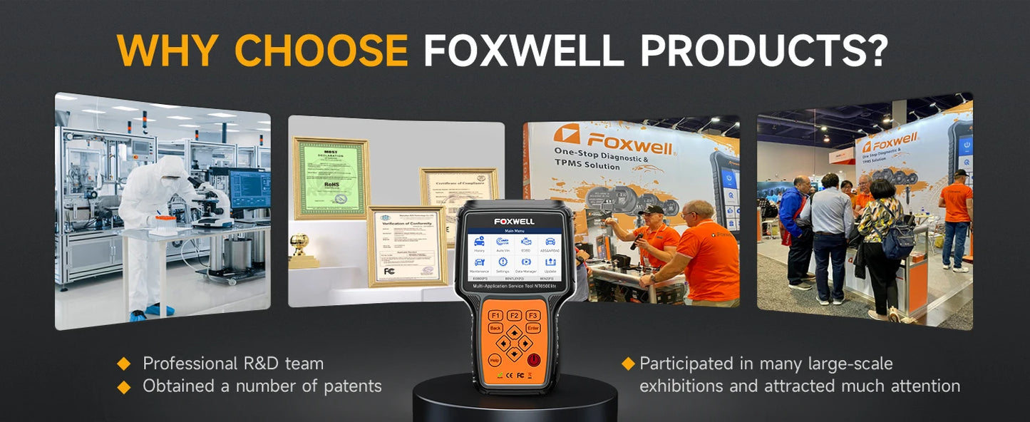 Escáner Automotriz Profesional con 26 Servicios de Mantenimiento-Foxwell NT650 Elite OBD2