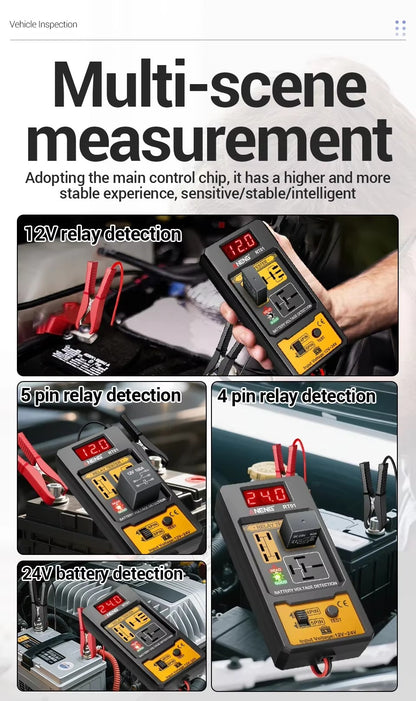 Probador de Relé Automotriz ANENG RT01 Universal 11–25V – LED + Pinzas Cocodrilo