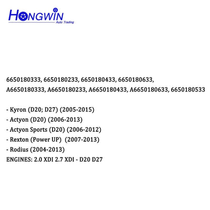Kit Reparación Tapa Válvulas PCV OEM A6650180333 Ssangyong Actyon Rexton Rodius Kyron 2.0/2.7 XDI