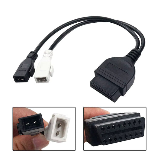 Cable Adaptador 2P + 2P a OBD2 16 Pines – Audi, VW, Seat, Skoda