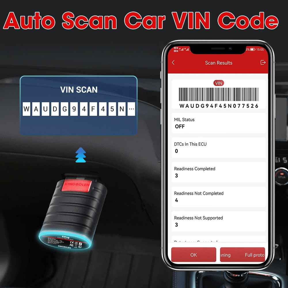 Scanner Automotriz OBD2 Kingbolen Multimarca + 1 Año Gratis