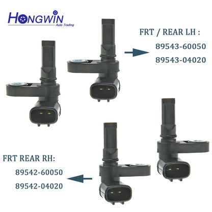Sensor de Velocidad de Rueda ABS Delantera y Trasera Juego 4 Piezas - Toyota Lexus OEM 89542-60050 89543-60050
