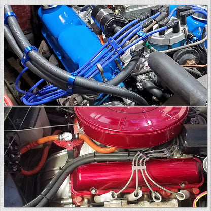 Kit Abrazaderas Separadoras de Cables de Bujía – Aleación de Aluminio 8/9/10mm (Color Silver)