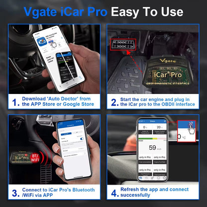 Escáner Vgate iCar Pro BT4.0 ELM327 OBD2 iOS Android