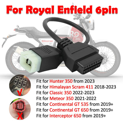Cable OBD2 Royal Enfield 6 pines