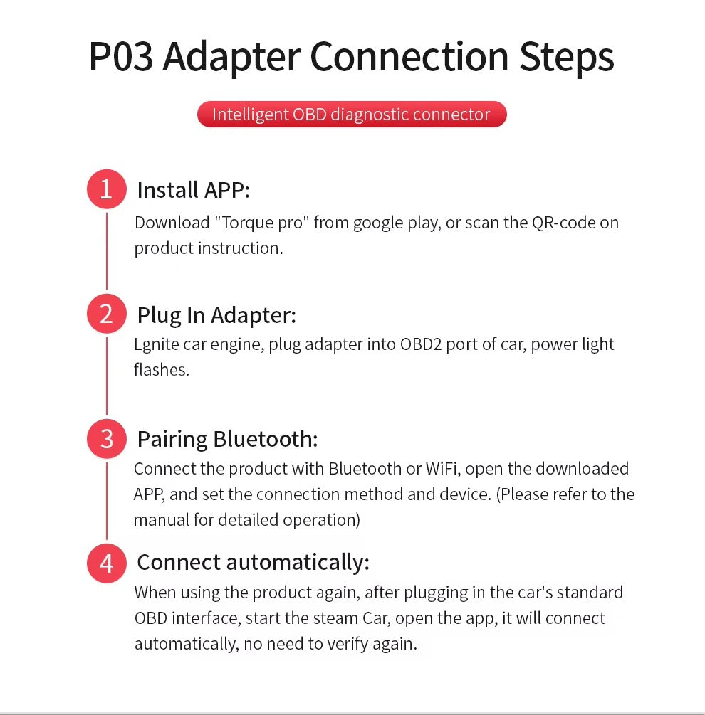 Interfaz de Diagnóstico EDIAG P03 (Bluetooth) – Escáner Automotriz OBD2 ELM327 V1.5